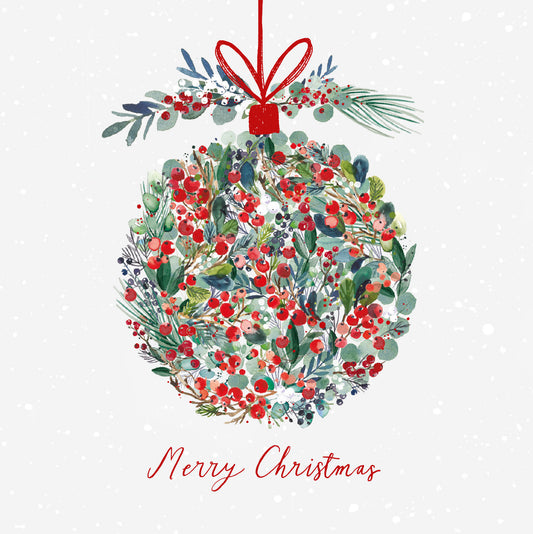 'Berry Bauble' Christmas card (Pack of 10)