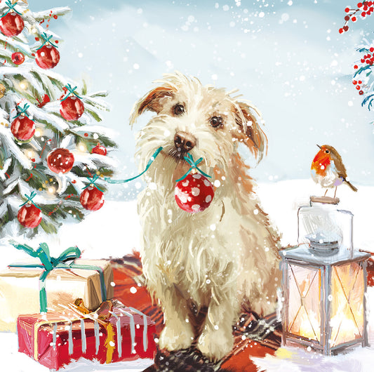 'Festive Walkies' Christmas card (Pack of 10)