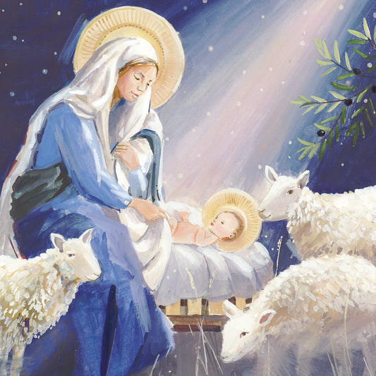 'Jesus and Mary' Christmas card (Pack of 10)